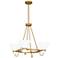 Marigold 4-Light Nouveau Painted Weathered Brass Chandelier