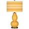 Marigold Bold Stripe Double Gourd Table Lamp