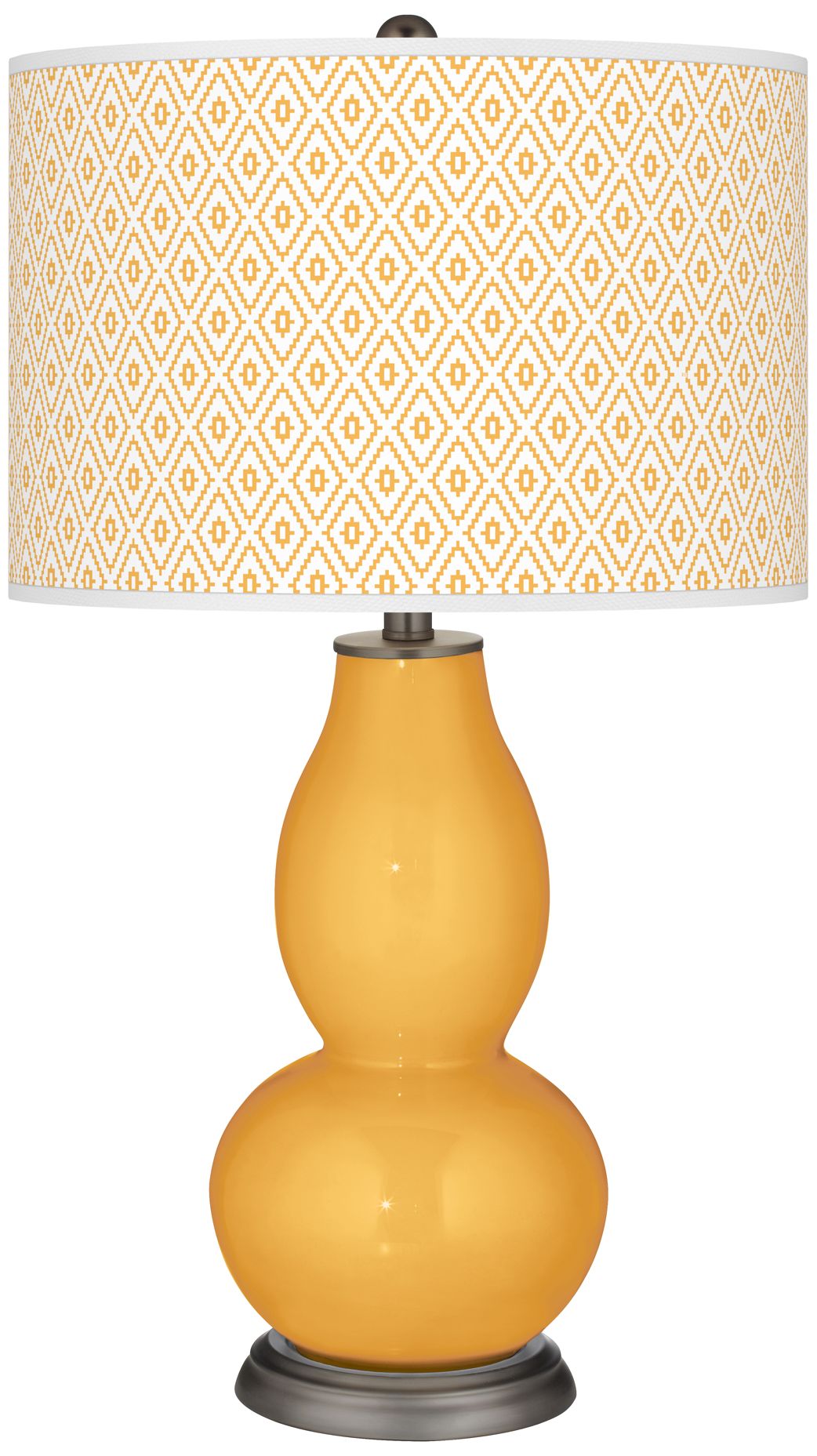 Marigold Diamonds Double Gourd Table Lamp - #92E77 | Lamps Plus