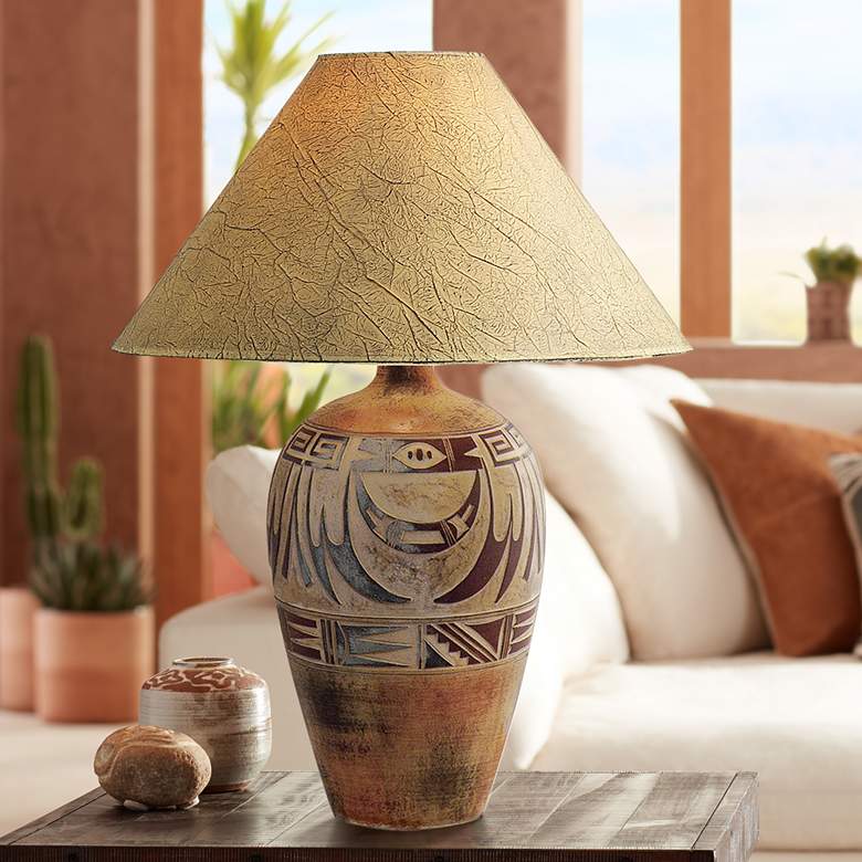 Image 1 Marigold Eagle 29" Handcrafted Southwest Table Lamp