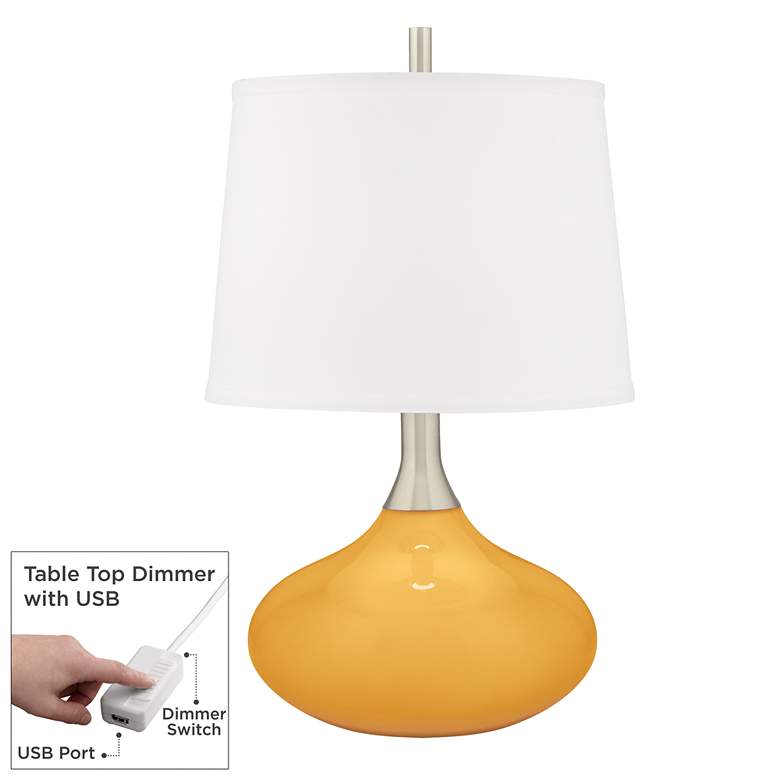 Image 1 Marigold Felix Modern Table Lamp with Table Top Dimmer