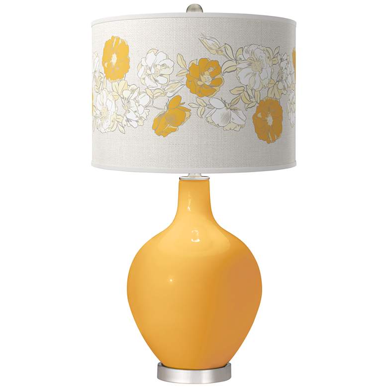 Image 1 Marigold Rose Bouquet Ovo Table Lamp