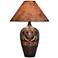 Marigold West Handcrafted Dark Southwest Table Lamp