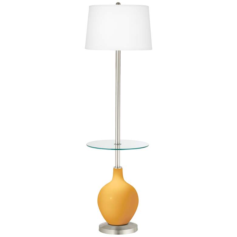 Image 1 Marigold Yellow Ovo Tray Table Floor Lamp