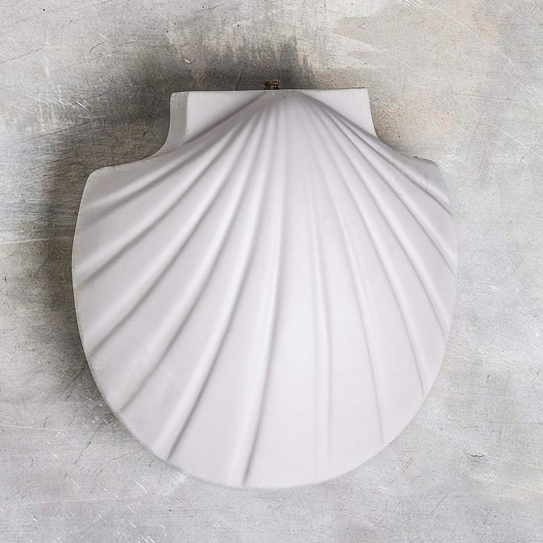 Image 1 Marilin Tide 11 1/2" High Matte White LED Outdoor Wall Light