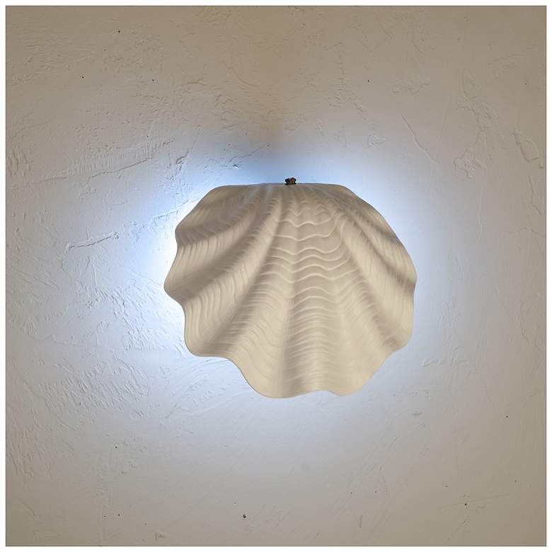 Image 2 Marilin-Tide-9.5-inch-high-ceramic-paintable-down-LED-outdoor-wall-light more views