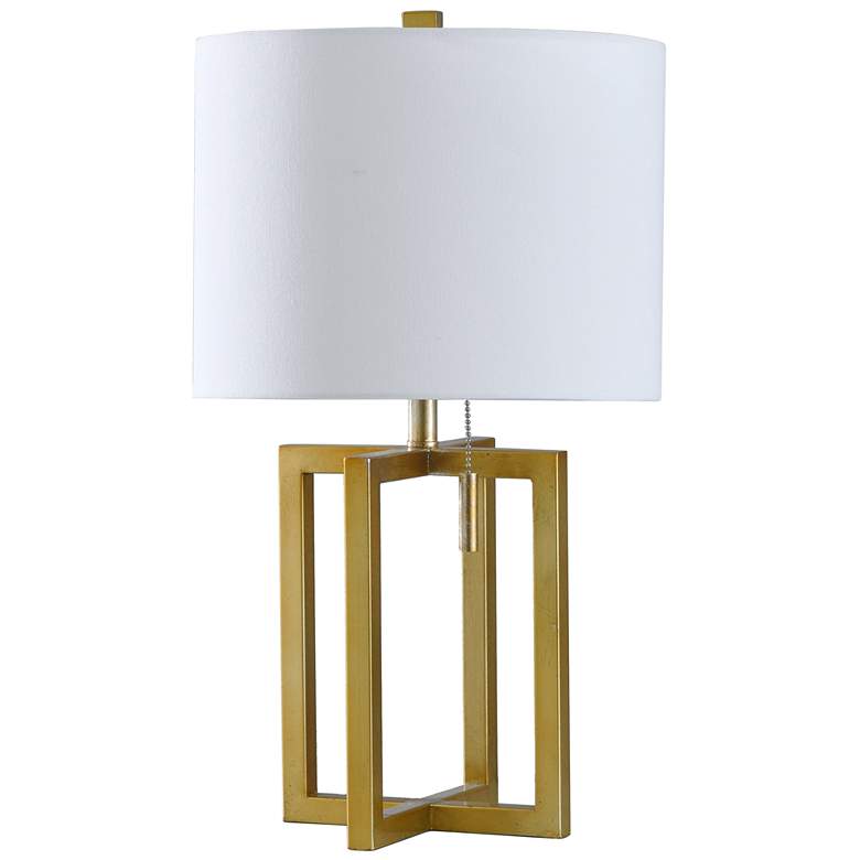 Image 1 Marilou Table Lamp - Solid Gold - Brussels Off White