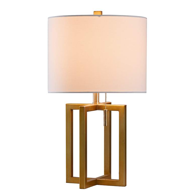 Image 3 Marilou Table Lamp - Solid Gold - Brussels Off White more views