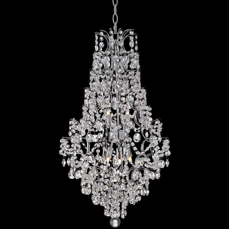Marilyn 18 1/4&quot; Wide Chrome and Crystal Chandelier