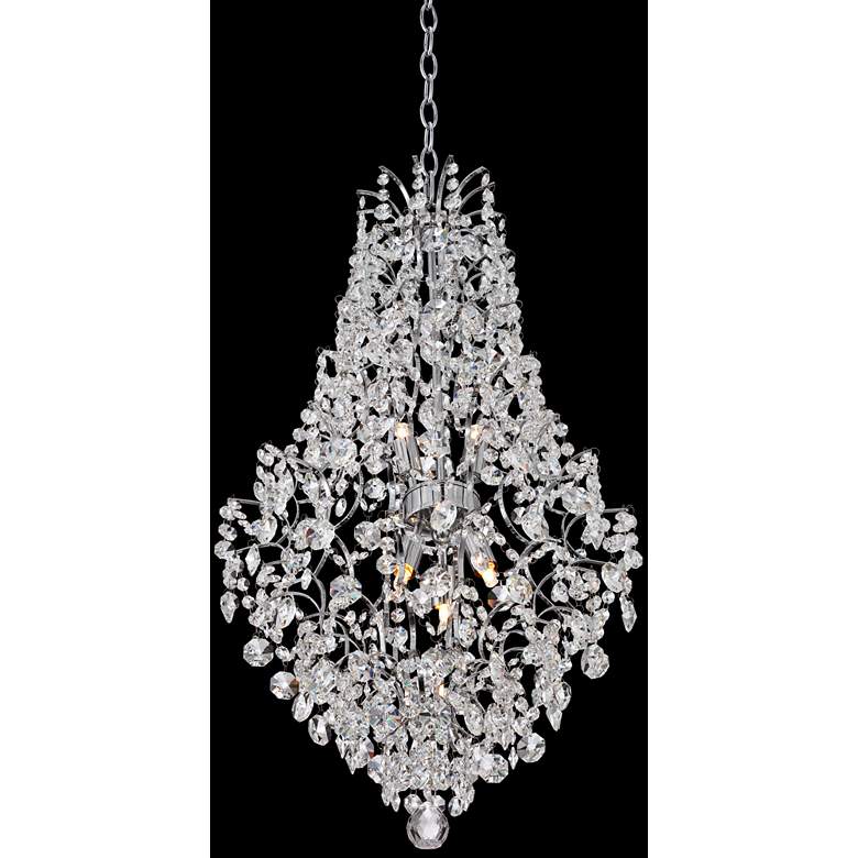 Image 7 Marilyn 18 1/4 inch Wide Chrome and Crystal Chandelier more views