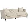 3_Marilyn 93" Wide Oatmeal Natural Linen Tufted Sofa