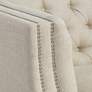 4_Marilyn 93" Wide Oatmeal Natural Linen Tufted Sofa more views