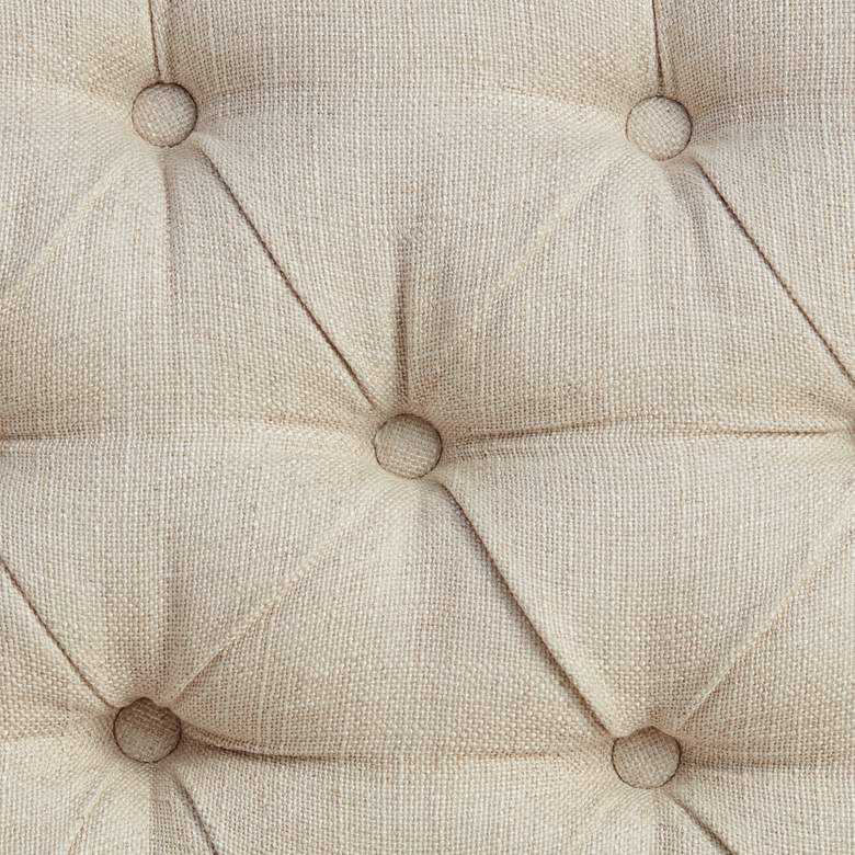 Image 5 Marilyn 93" Wide Oatmeal Natural Linen Tufted Sofa more views