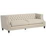 6_Marilyn 93" Wide Oatmeal Natural Linen Tufted Sofa more views