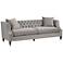 Marilyn 93" Wide Taupe Gray Velvet Tufted Upholstered Sofa