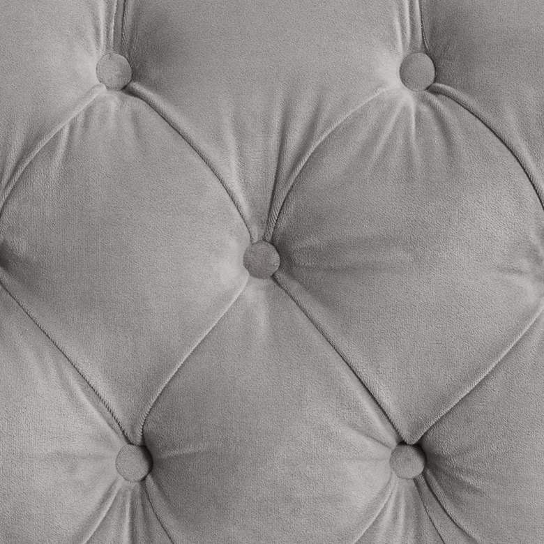 Image 5 Marilyn 93" Wide Taupe Gray Velvet Tufted Upholstered Sofa more views