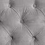 Marilyn 93" Wide Taupe Gray Velvet Tufted Upholstered Sofa in scene