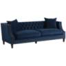 Marilyn 93" Wide Blue Velvet Tufted Upholstered Sofa
