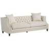 Marilyn 93" Wide White Linen Tufted Sofa