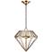 Marilyn Diamond 14" Wide Brass Mini Pendant Light