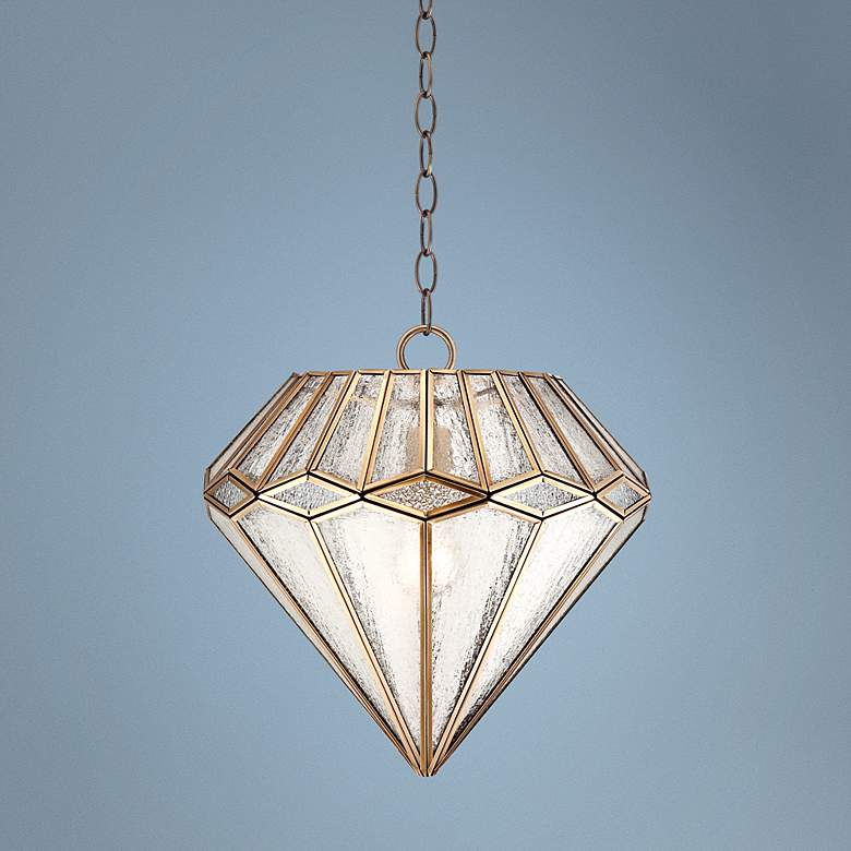 Image 1 Marilyn Diamond 14" Wide Brass Mini Pendant Light