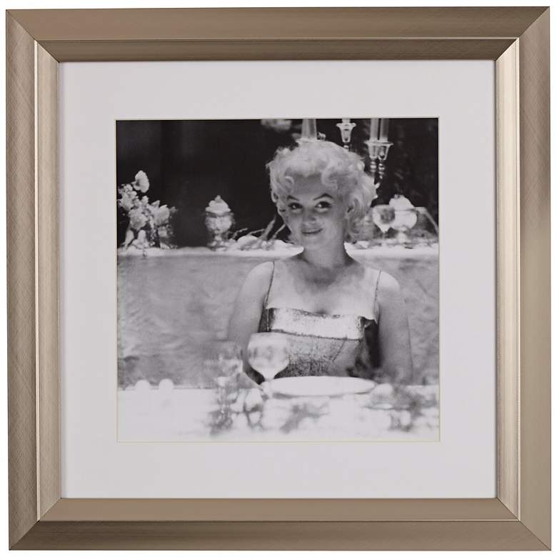 Image 1 Marilyn Monroe Dining 19 1/2 inch High Black and White Wall Art