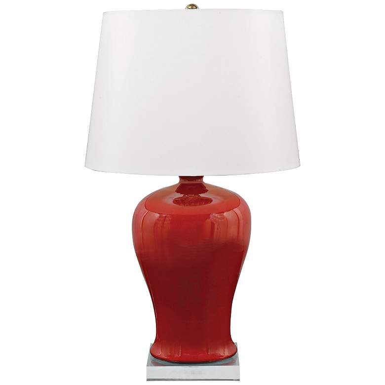 Image 1 Marilyn Ruby Red Porcelain Table Lamp