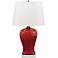 Marilyn Ruby Red Porcelain Table Lamp