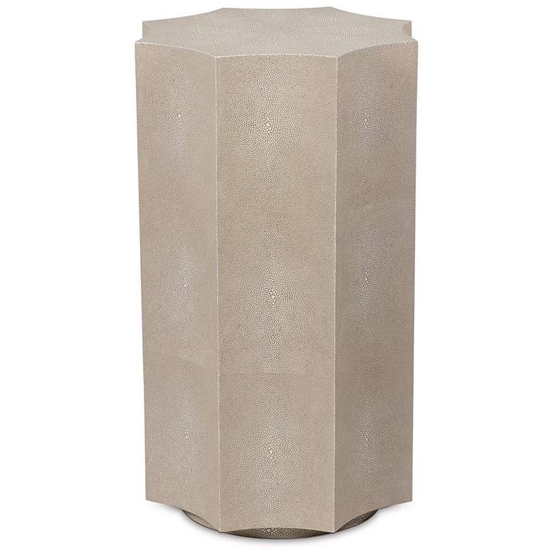 Image 1 Marilyn Shagreen Side Table Small (Ivory Grey)
