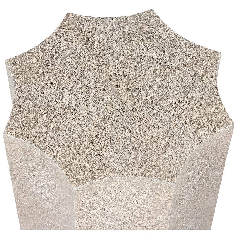 Image 4 Marilyn Shagreen Side Table Small (Ivory Grey) more views