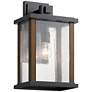 2_Marimount 17" High Black and Seeded Glass Outdoor Wall Light