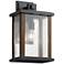 Marimount 17" High Black and Seeded Glass Outdoor Wall Light