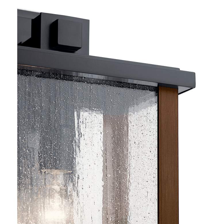 Image 3 Marimount 17" High Black and Seeded Glass Outdoor Wall Light more views