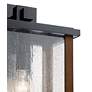 3_Marimount 17" High Black and Seeded Glass Outdoor Wall Light more views