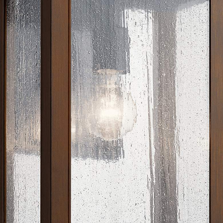 Image 7 Marimount 17" High Black and Seeded Glass Outdoor Wall Light more views