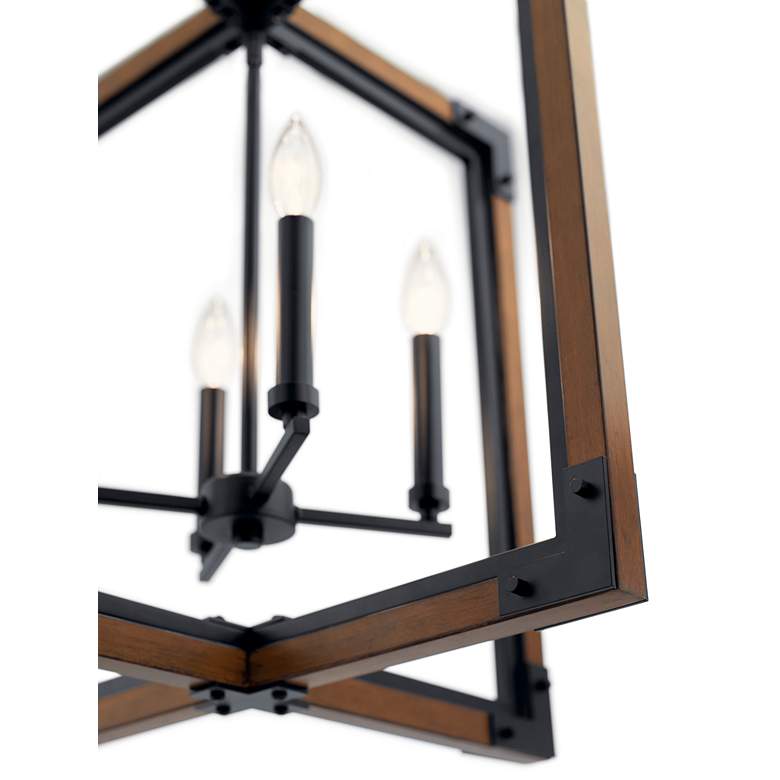 Image 3 Marimount 21 3/4 inch Wide Auburn Stained 4-Light Foyer Pendant more views