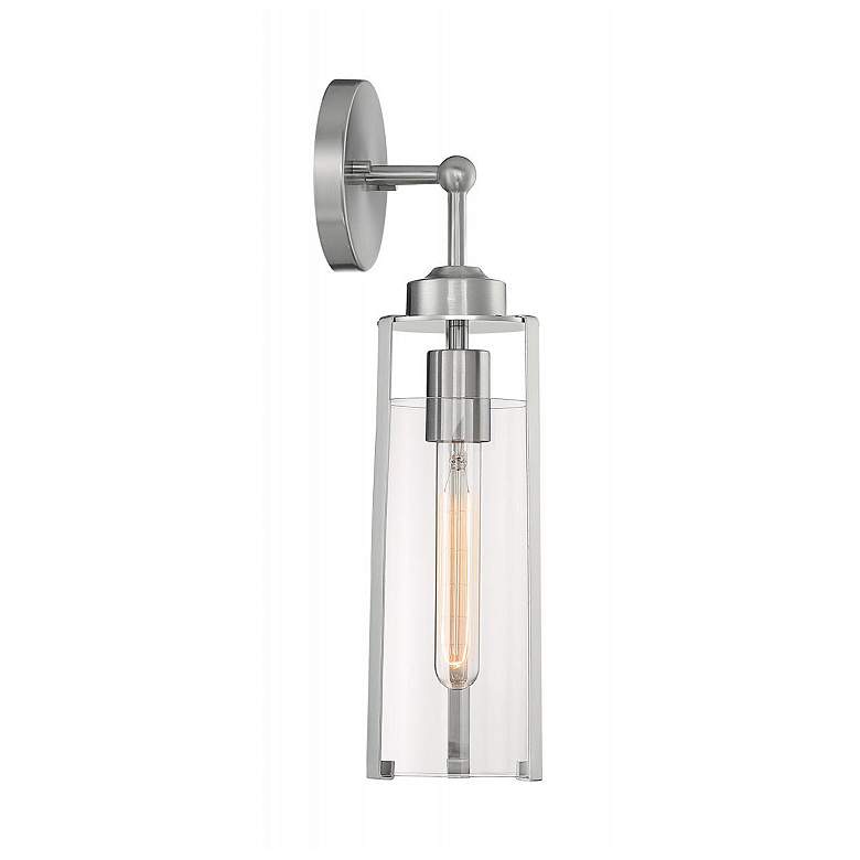 Image 4 Marina; 1 Light; Wall Sconce; Brushed Nickel Finish with Clear Glass more views