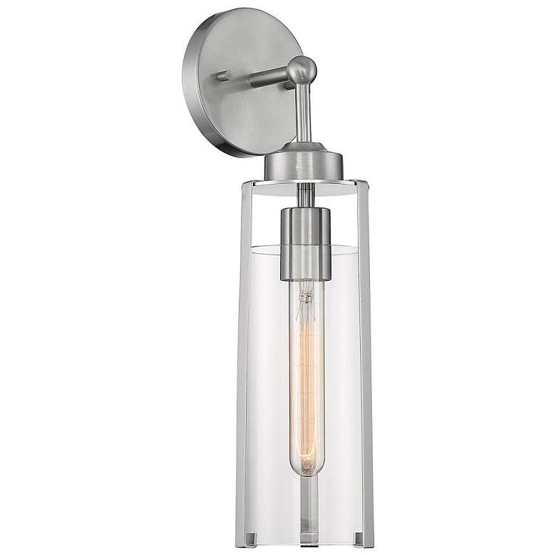 Image 5 Marina; 1 Light; Wall Sconce; Brushed Nickel Finish with Clear Glass more views