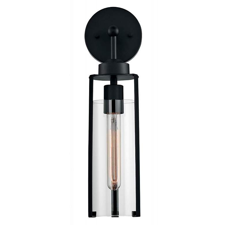 Image 3 Marina; 1 Light; Wall Sconce Fixture; Matte Black Finish with Clear Glass more views