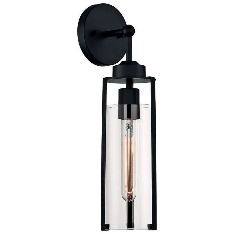 Image 5 Marina; 1 Light; Wall Sconce Fixture; Matte Black Finish with Clear Glass more views
