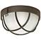 Marina 10 1/4"W Bronze Etched Glass Outdoor Ceiling Light