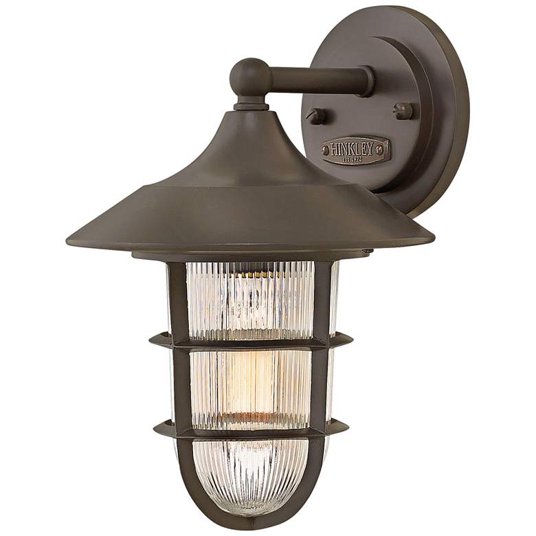 Image 1 Marina 11 3/4" High Bronze Clear Glass Outdoor Wall Light