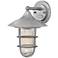 Marina 11 3/4" High Hematite Clear Glass Outdoor Wall Light