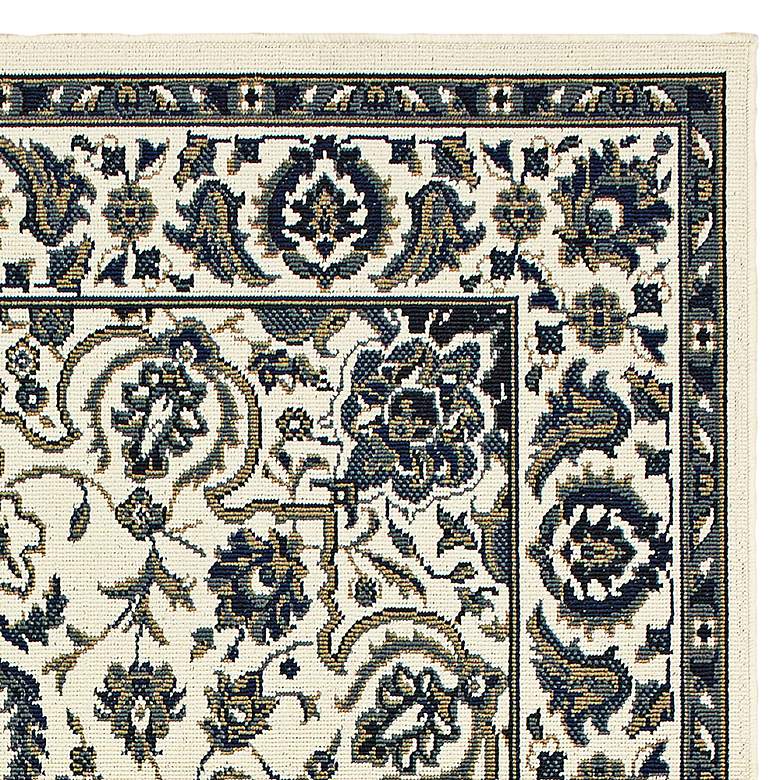 Image 2 Marina 1248W 6'7"x9'6" Ivory and Navy Rectangle Area Rug more views