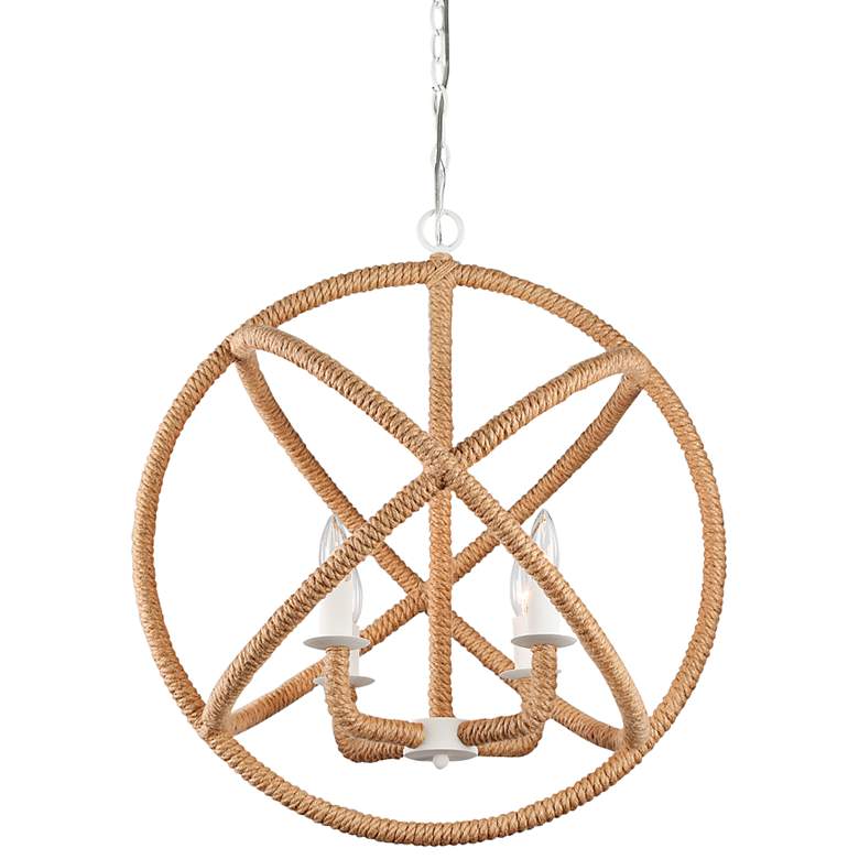 Image 1 Marina 23 1/4" Wide Natural White 4-Light Pendant