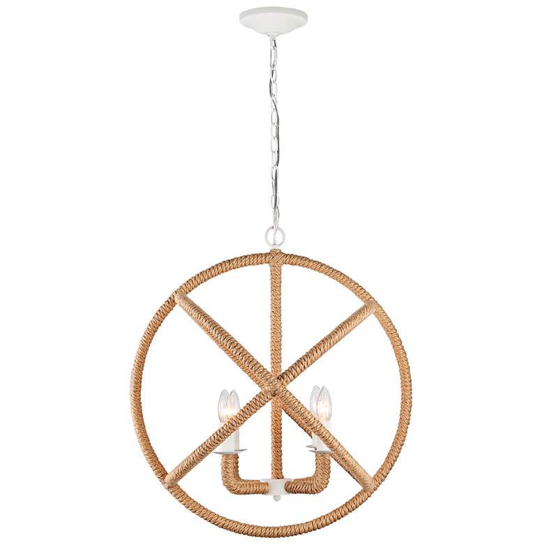 Image 4 Marina 23 1/4" Wide Natural White 4-Light Pendant more views