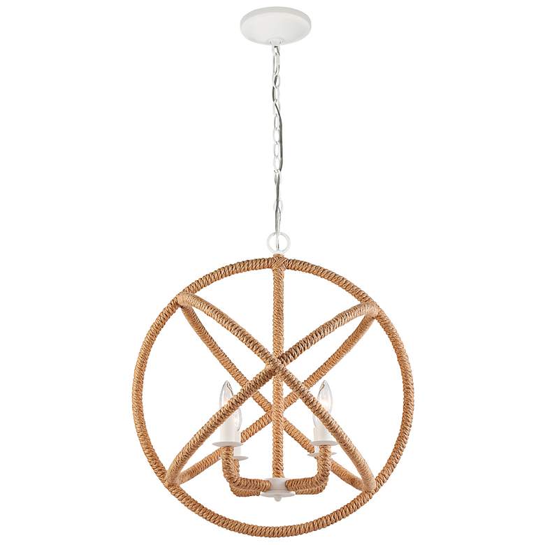 Image 5 Marina 23 1/4" Wide Natural White 4-Light Pendant more views