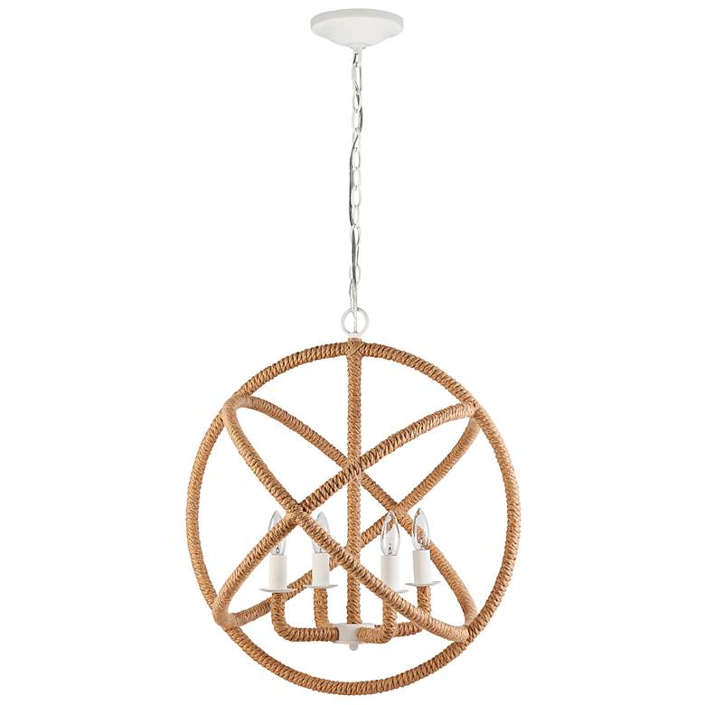 Image 6 Marina 23 1/4" Wide Natural White 4-Light Pendant more views