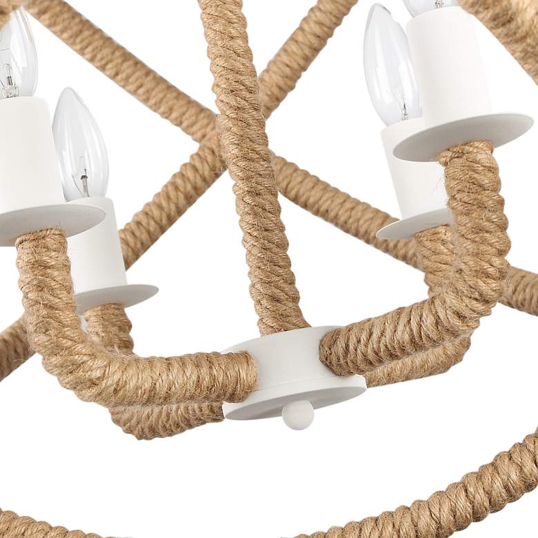 Image 7 Marina 23 1/4" Wide Natural White 4-Light Pendant more views