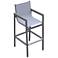 Marina 31" Gray Powder-Coated Outdoor Bar Stool